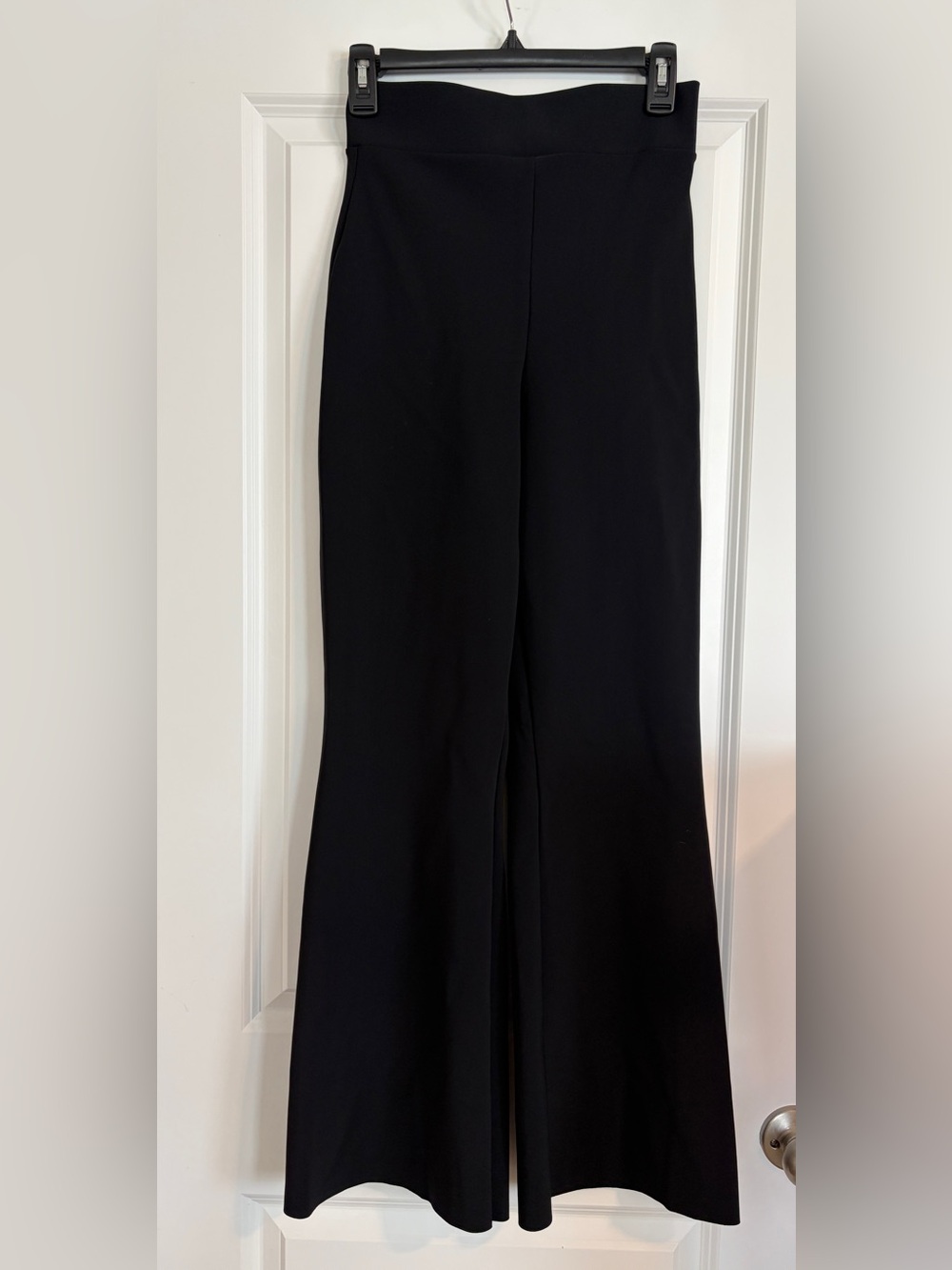 Chiara Boni La Petite Robe Black Flared Jersey Pants - Size IT 42 (US 6)